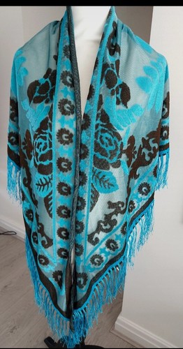 Velvet jersy scarf shawl - velvet, ,