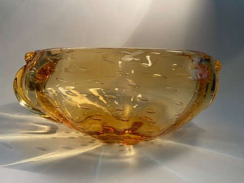 Whitefriars amber lobed - whitefriars, bubble
