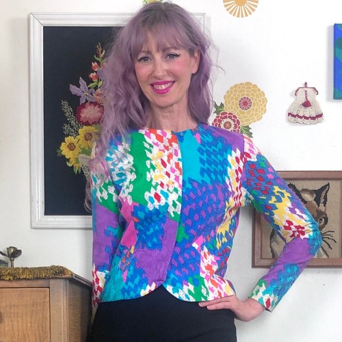 Vintage neon pastel blazer - neon,