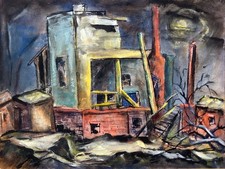 WPA Era Modernist Watercolor