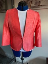 Jacques vert fitted jacket size 10 coral pink new without tags