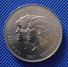 Royal Wedding 1981 uncirculated Crown in clear wallet Charles & Diana