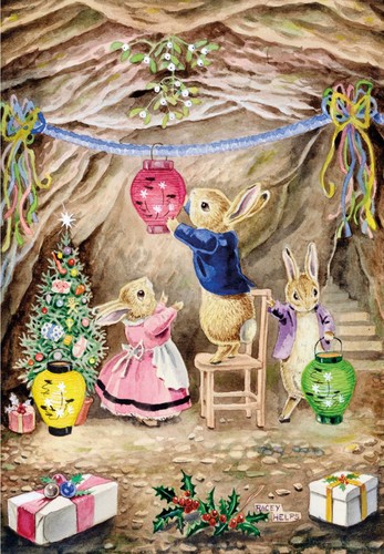 Vintage christmas card - christmas,
