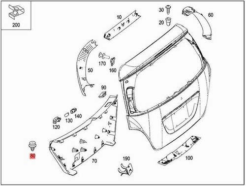 Genuine trim clip mercedes - trim,