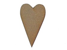 Tall Heart MDF Laser Cut Craft