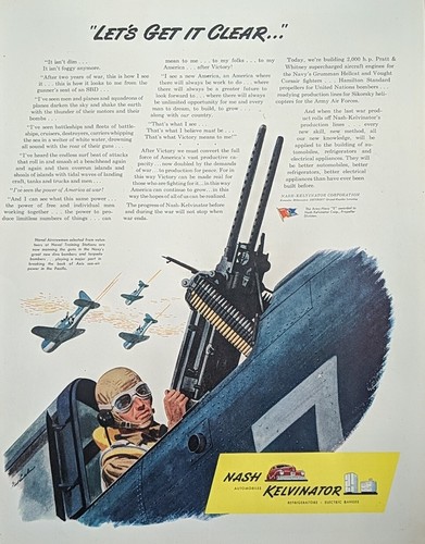 1943 wwll nash airplane gunner - nash,