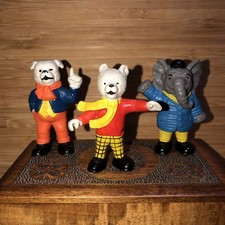 Vintage Beaverbrook Newspapers Rupert Bear & Friends Mini 2.5” PVC Figures 1978