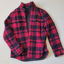 Ralph Lauren Large Mens Jacket - Plaid Mackinaw Red Black Filson