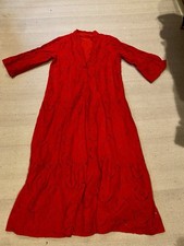 Ladies Red 3/4 Sleeve, Cotton