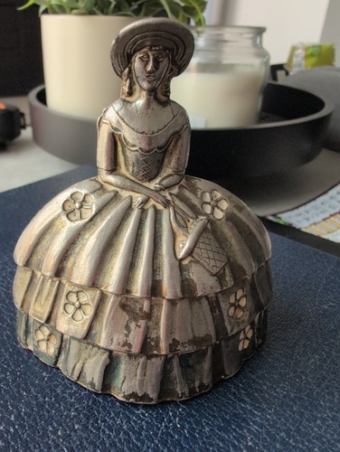 Vintage brass bell - bell, crinoline
