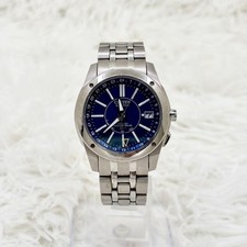 Citizen Attesa GMT Titanium Solar Radio Controlled Watch Blue Dial Men