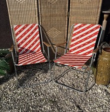 Vintage Deck Chairs Pair Of