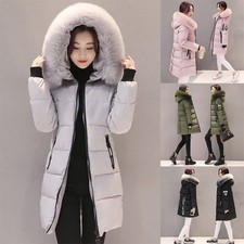 Women Winter Hooded Parka Jackets Outerwear Ladies Winter Chunky Padded Coat Top