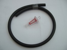 BLACK FUEL PIPE + FILTER , 6mm