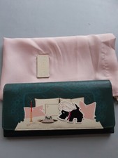 Brand New Radley Breakfast in Bed Large Dark Green Leather Purse .  New