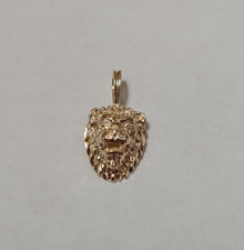 New 14k Yellow Gold 3D Lion