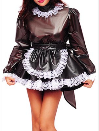 Lolita plastic sissy dress - plastic,