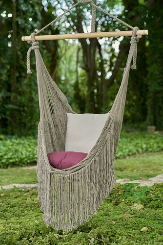 Boho hammock chair ivory grey - chair,