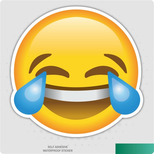 Laughing emoji vinyl stickers - laughing,