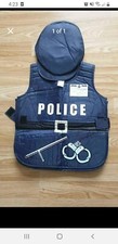 Boys Police Officer Costume age 5 (vest & hat)