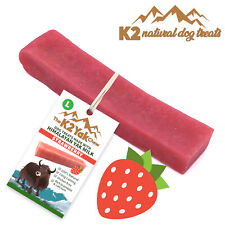 Strawberry Yak Chews K2 Natural Dog Treats Longer Lasting Himalayan Milk Sticks