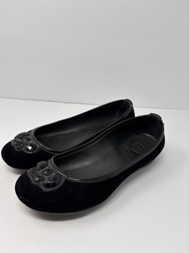 Crocs velvet feel black ballet