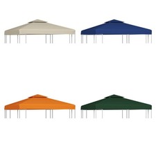Gazebo Cover Top Canopy 2-Tier Replacement Covers Garden Outdoor Polyester 3x3m