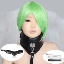 BDSM Black PU Leather Neck