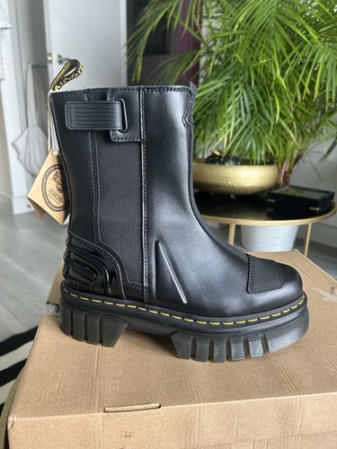 Black leather boots - ,black,