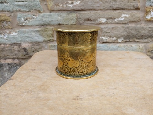 Ww1 trench art brass - brass, shell