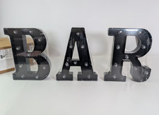 3D Light Up BAR Sign Letters