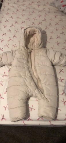 White pile lined - white, snowsuit