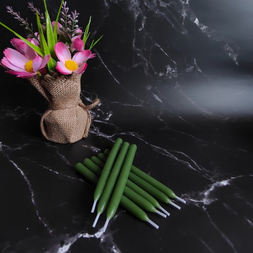 Small green hand dipped - small, hand-dipped