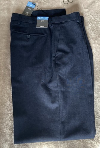 Mens flat front regular - m&s,