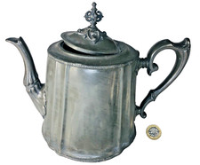 Tea Pot Teapot Metal Britannia Sheffield Vintage ra