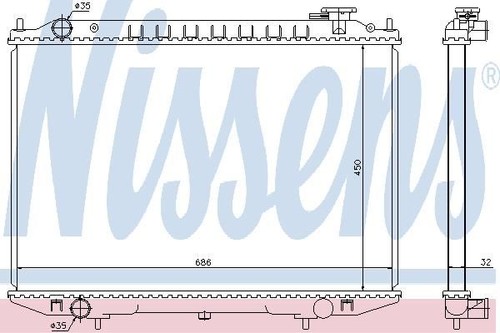 Nissens radiator for nissan - radiator,