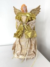 Vintage 12″ Gold Traditional Tree Top Angel Christmas Tree Topper Decoration