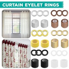 10pcs Round Plastic Eyelets Drapery Blinds Curtain Rings Clip On Grommet 42mm