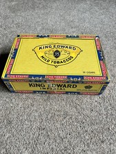 Vintage King Edward VII Mild Tobaccos Empty Cigar Box held 50 cigars