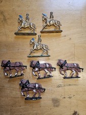 Miniature Toy Metal Horses Soldiers Cart Horses