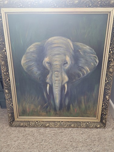 Beautiful framed elephant - a,