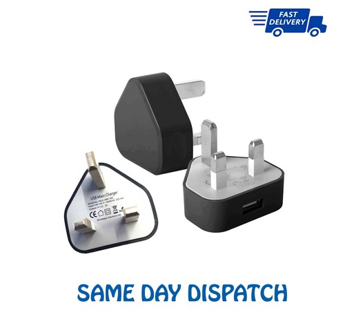 Mains pin plug - amp, usb