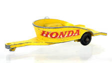 Matchbox Honda Motorcycle Trailer Yellow Toy Model Vintage Collectable No38