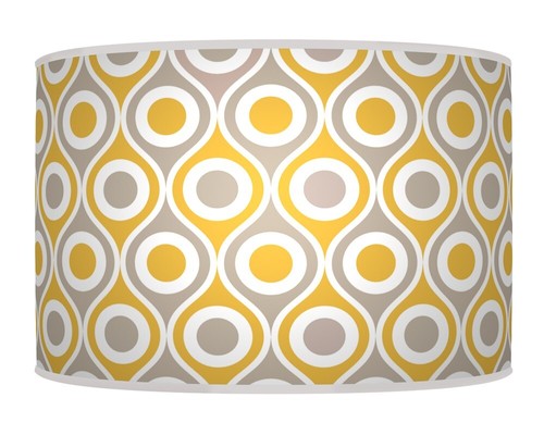 Geometric yellow mustard - mustard, grey