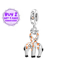 Giraffe Heart Charm For
