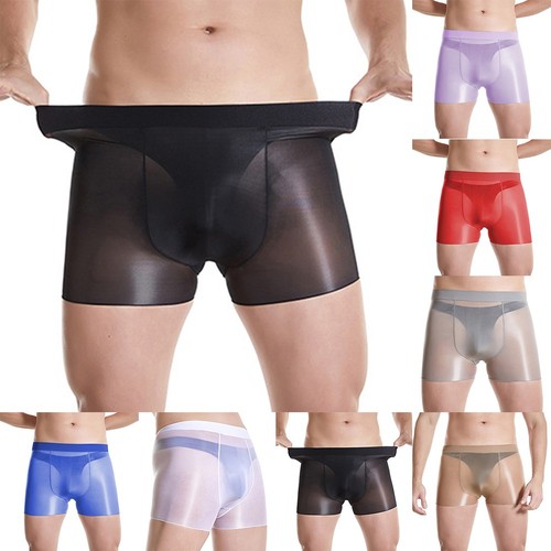 Mens oil shiny see through - oil, see-through