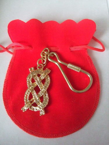 Nautical brass keyring a - brass, of