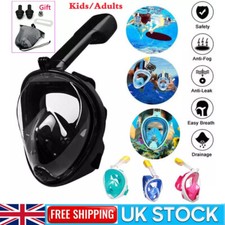Full Face Snorkel Mask Diving Scuba Goggles Swimming Kids Adults Anti-Fog Goggle