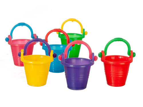 Seaside buckets dolls house - seaside, buckets,