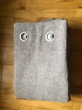 NEXT Heavyweight Chenille Grey  SUPER THERMAL  SINGLE / DOOR CURTAIN  168X213 CM